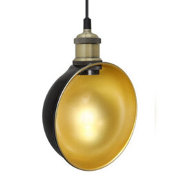 Long Life Lamps Company Industrial Vintage Brass Half Scone Pendant Light H3017 - thumbnail 3