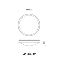 Luminosa Lighting Luminosa Bruno 31Cm Outdoor Decorative Flush Matt Black Led 3000-6000K - thumbnail 9