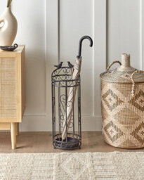 Beliani Umbrella Stand Amboise Metal Black - thumbnail 2