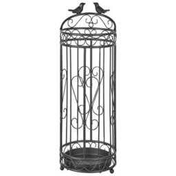 Beliani Umbrella Stand Amboise Metal Black