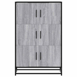 Berkfield Highboard Grey Sonoma 68X35X106.5 Cm Engineered Wood And Metal - thumbnail 4