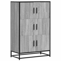 Berkfield Highboard Grey Sonoma 68X35X106.5 Cm Engineered Wood And Metal - thumbnail 2