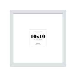 "10X10"" Light Grey Picture Frame - 10X10"" Square Frame With 6X6"" Mount For 10X10""/6X6"" Pictures Moderrn Style Thin Edge, 1 Pack" - thumbnail 1