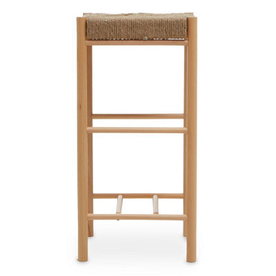 Orsina Comfortable Natural Wood Bar Stool, Intricately Handwoven  Counter Stool, Easy To Maintain Lounge Stool - image 1