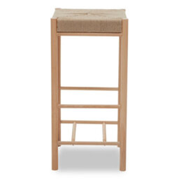 Orsina Comfortable Natural Wood Bar Stool, Intricately Handwoven  Counter Stool, Easy To Maintain Lounge Stool - thumbnail 3