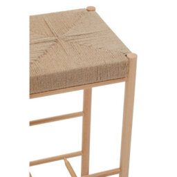Orsina Comfortable Natural Wood Bar Stool, Intricately Handwoven  Counter Stool, Easy To Maintain Lounge Stool - thumbnail 6
