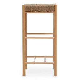 Orsina Comfortable Natural Wood Bar Stool, Intricately Handwoven  Counter Stool, Easy To Maintain Lounge Stool - thumbnail 1