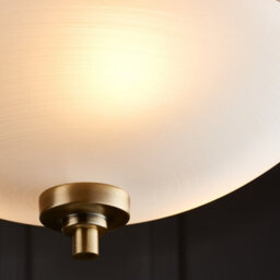 Anson Lighting Ellscott 3Lt Flush Light Finished In Antique Brass Plate - thumbnail 3