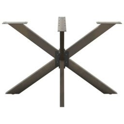 Berkfield Dining Table Leg Spider Shape Black 120X68X(72-73) Cm Steel - thumbnail 3
