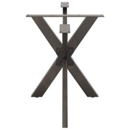 Berkfield Dining Table Leg Spider Shape Black 120X68X(72-73) Cm Steel - thumbnail 4