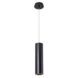 Luminosa Lighting Luminosa Pipe 1 Light Slim Ceiling Pendant Black, Gold 6.8Cm, Gu10 - thumbnail 1