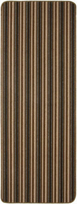 eXtreme Dandy By William Armes, Ios Stripe Indoor Washable Extra Long Runner, Chocolate, 240 X 67Cm - image 1