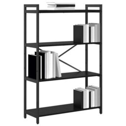 Berkfield Bookcase Black Oak 80 X 30 X 118 Cm Engineered Wood - thumbnail 3