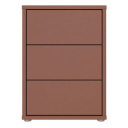 Furniture To Go Alice Springs Bedside Cabinet With 3 Drawers Push-To-Open In Terracotta - thumbnail 3