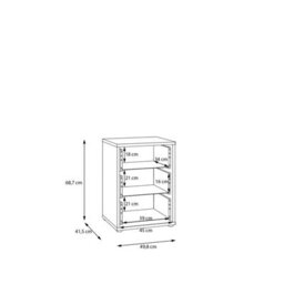 Furniture To Go Alice Springs Bedside Cabinet With 3 Drawers Push-To-Open In Terracotta - thumbnail 8