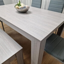 Kosy Koala Modern Grey Dining Table Set With 4 Grey Chairs And 1 Bench Dining Room Furniture - thumbnail 7