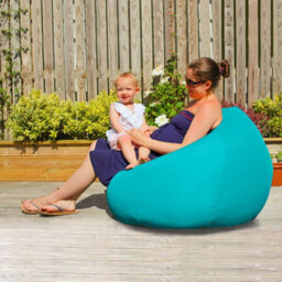 rucomfy Beanbags Rucomfy Indoor Or Outdoor Adults Water Resistant Slouchbag - Turquoise Beanbag Chair - thumbnail 1