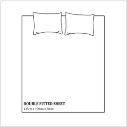 Neel Blue 300Tc White Fitted Sheet Satin Stripe, Double Size, 135Cmx190Cmx30Cm - thumbnail 2