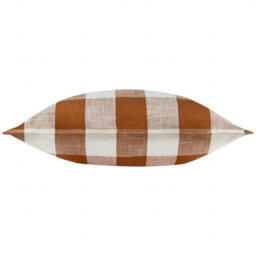 Yard Chesil Check Cotton Pecan Outdoor Cushion, Pecan, 50 X 50Cm - thumbnail 2