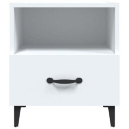 Berkfield Bedside Cabinet White Engineered Wood - thumbnail 3