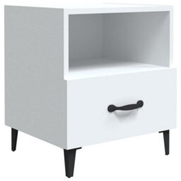 Berkfield Bedside Cabinet White Engineered Wood - thumbnail 2