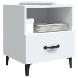 Berkfield Bedside Cabinet White Engineered Wood - thumbnail 6