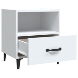 Berkfield Bedside Cabinet White Engineered Wood - thumbnail 5