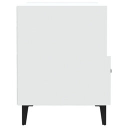 Berkfield Bedside Cabinet White Engineered Wood - thumbnail 4