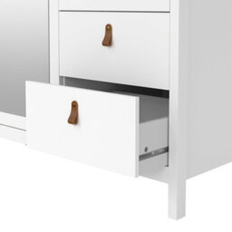 Wyld Haus Wildberry White 3-Door Wardrobe With 1 Mirrored Door And 2 Drawers - thumbnail 8