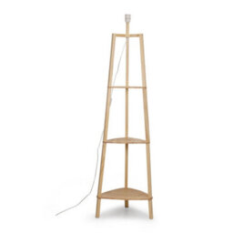 Standard Floor Lamp Shelf Light Living Room Reading Standing Storage Wooden Tall - thumbnail 1