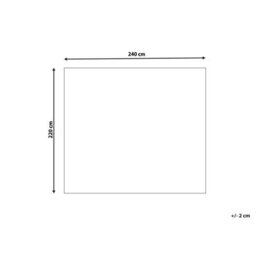 Beliani Bedspread Modar Cotton 220 X 240 Cm Off-White - thumbnail 3