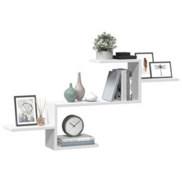 Berkfield Wall Shelf White 104X15X49 Cm Engineered Wood - thumbnail 3
