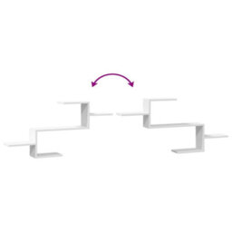 Berkfield Wall Shelf White 104X15X49 Cm Engineered Wood - thumbnail 7