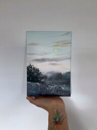 Sunset In The Fog 15.4 X 23 X 0.1 Cm (6.1 X 9.1 X 0 Inches) - thumbnail 5