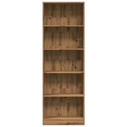 Berkfield Bookcase Artisian Oak 60X24X176 Cm Engineered Wood - thumbnail 4