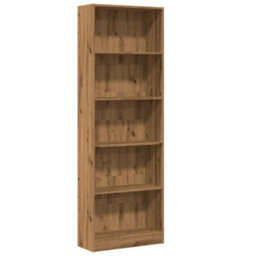 Berkfield Bookcase Artisian Oak 60X24X176 Cm Engineered Wood - thumbnail 2