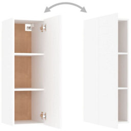Berkfield Tv Cabinets 2 Pcs White 30.5X30X90 Cm Engineered Wood - thumbnail 7