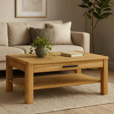 Wyld Haus Larkwood 1 Drawer Grandson Oak Mdf Coffee Table - image 1