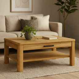 Wyld Haus Larkwood 1 Drawer Grandson Oak Mdf Coffee Table - thumbnail 1