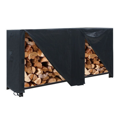 Firewood Rack 96X24X42 Inches, Dust Cover For Large Capacity Outdoor Fireplace, Waterproof 210D - image 1