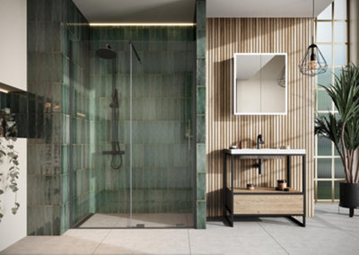UK Homeliving Uk Home Living Avalon Designer 8mm Minimal Frame Sliding Door 1700mm Gunmetal - image 1