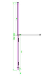UK Homeliving Uk Home Living Avalon Designer 8mm Minimal Frame Sliding Door 1700mm Gunmetal - thumbnail 4