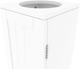 Xample Wooden Bathroom Storage Unit With Toilet Roll Cabinet, Tissue Paper Holder Organizer, Compact Freestanding Design - thumbnail 4