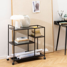 Furniture To Go Newcastle Serving Trolley In Matt Black - thumbnail 5