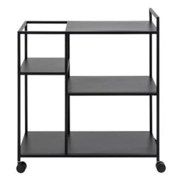 Furniture To Go Newcastle Serving Trolley In Matt Black - thumbnail 2