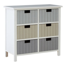 Orsina Compact White 6 Drawers Chest, Modern Chest Of Drawers For Livingroom, Minimalist Storage Chest For Lounge - thumbnail 2