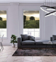 Lister Cartwright Field Design Blackout Roller Blinds Child Safety Included Beautiful Design, 120 X 140 Cm - thumbnail 3