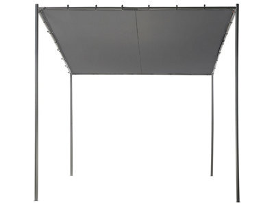 Wyld And Coco Pergola Dark Grey Polyester Steel Garden Pavilion 282 X 294 Cm - image 1