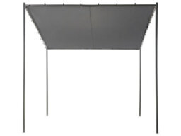 Wyld And Coco Pergola Dark Grey Polyester Steel Garden Pavilion 282 X 294 Cm - thumbnail 1