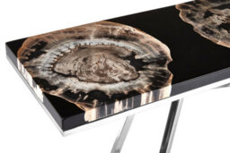 Premier Housewares Relic Black Resin And Silver Legs Console Table - thumbnail 4